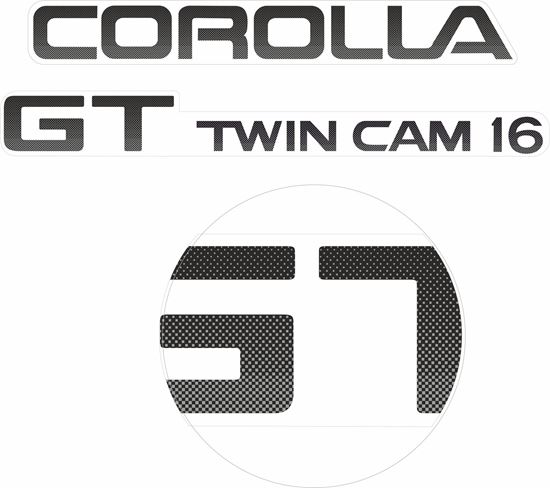 Picture of Corolla AE86  GT Twin Cam 16 replacement rear hatch Decals / Stickers