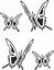 Picture of Fiat  500 Butterflies Stickers / Decals