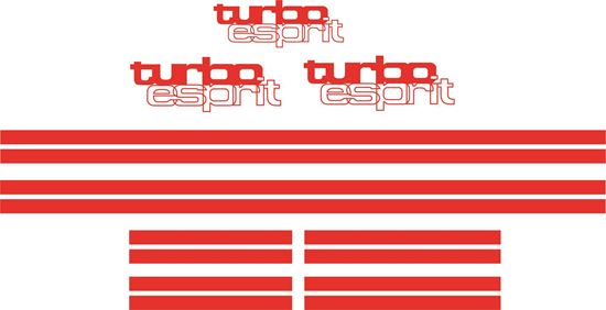 Picture of Lotus Turbo Esprit  1979-1987 replacement Decals / Stripes
