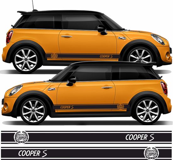 Picture of Mini Cooper S Gen 1 / Gen 2 / Gen 3 side Stripes / Stickers