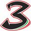 Picture of 3 Max Biaggi Track and street race nose cone number Decal / Sticker