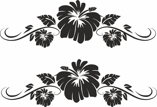 Picture of Flower Laurel Decals / Stickers