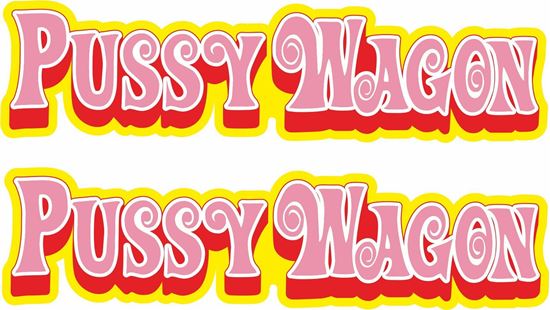 Picture of Pussy Wagon Decals / Stickers