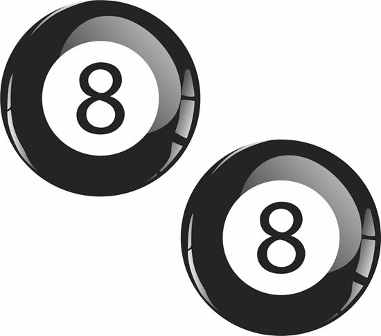 Picture of 8 Ball Decals / Stickers