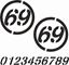 Picture of Racing Number Decals / Stickers