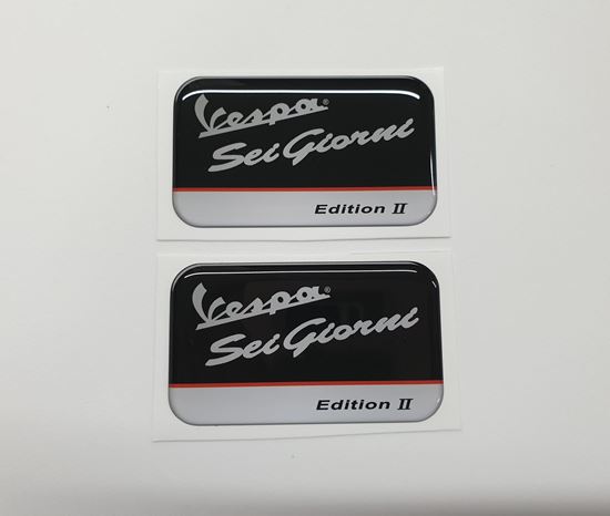 Picture of Vespa Sei Giorni Edition II  60mm wide adhesive Badges