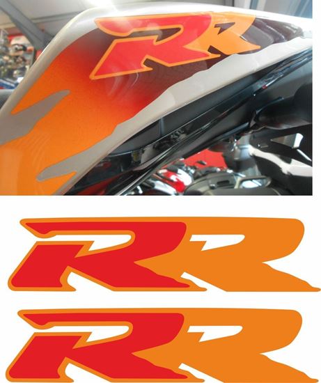 Picture of Honda CBR 900RR Tiger 2104  replacement "RR"  tail Decals / Stickers