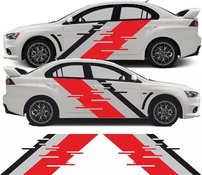 Picture of Mitsubishi Lancer Evolution side Graphics / Stickers  (Fits all Evos)