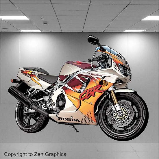 Picture of CBR Fireblade 900RR  Wall Art sticker (full colour)