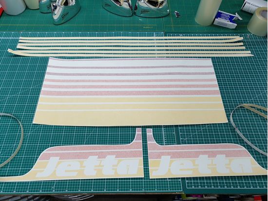 Picture of VW  MK2 Jetta Kamei Style Bonnet & side Stripes