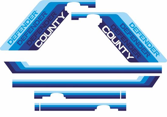 Picture of Defender 110 County 1990 - 1992 5 Door side Decals / Stickers
