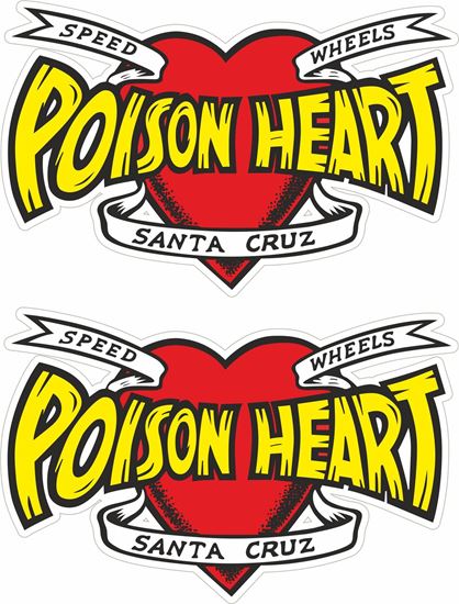 Picture of Santa Cruz Poison Heart Decals / Stickers