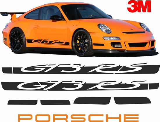 Picture of 997 GT3 RS side Stripes & Wing  Sticker 3M SCOTCHCAL