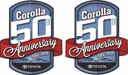Picture of Toyota Corolla 50th Anniversary Decals / Stickers