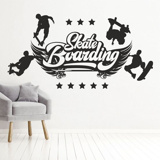 Picture of "Skate Boarding"  Wall Art sticker