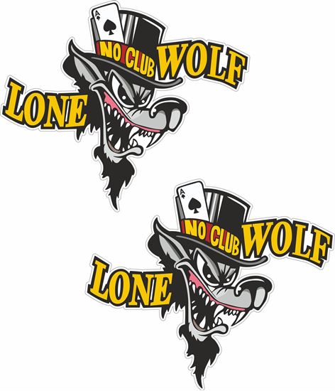 Picture of Lone No Club Wolf general panel  Decals / Stickers