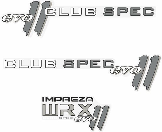 Picture of Impreza WRX GV Club Spec Evo 11 ( Australia) side & rear Decals / Stickers