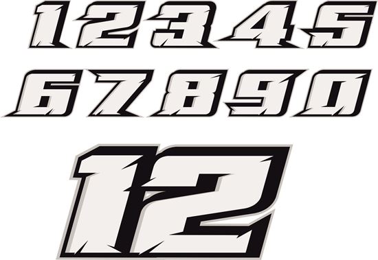 Picture of Track Day Door Number Decals  / Stickers