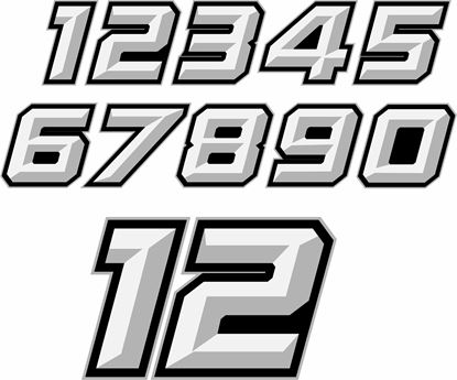 Picture of Track Day Door Number Decals  / Stickers