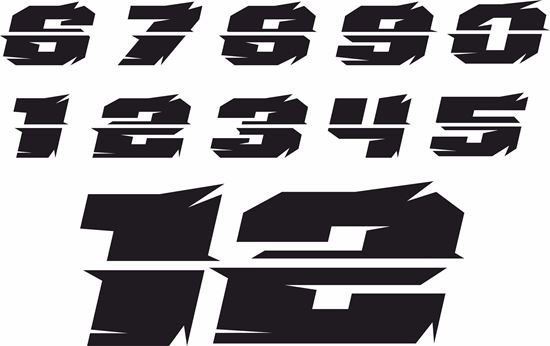 Picture of Track Day Door Number Decals  / Stickers