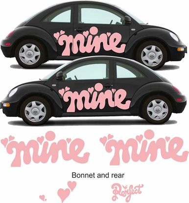 Picture of VW Beetle Mine side, Front and rear Decals / Stickers