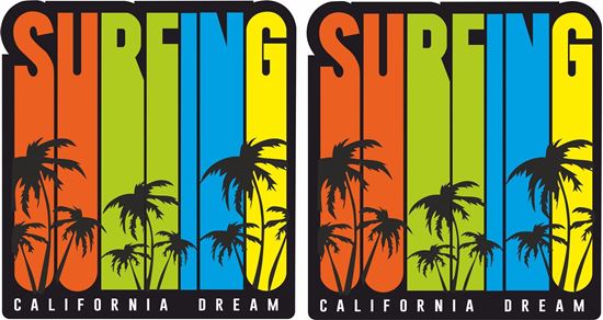 Picture of "Surfing California Dream"  Decals / Stickers