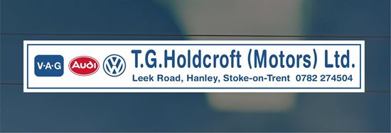 Picture of T.G. Holdcroft - Stoke-on-Trent Dealer rear glass Sticker