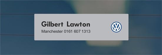 Picture of Gilbert Lawton - Manchester Dealer rear glass Sticker