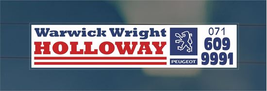 Picture of Warwick Wright - Holloway Dealer rear glass Sticker