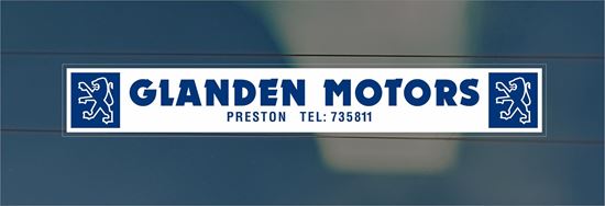 Picture of Glanden Motors- Preston  Dealer rear glass Sticker