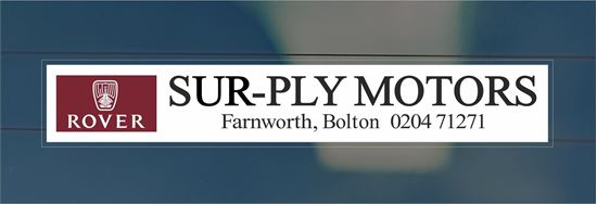 Picture of Sur-Ply Motors - Bolton Dealer rear glass Sticker