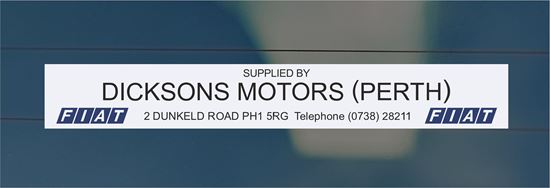 Picture of Dixons Motors - Perth Dealer rear glass Sticker