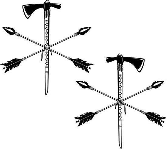 Picture of Axe and Arrow panel  Stickers / Decals