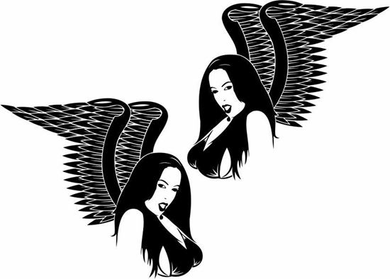 Picture of Girl panel Stickers / Decals