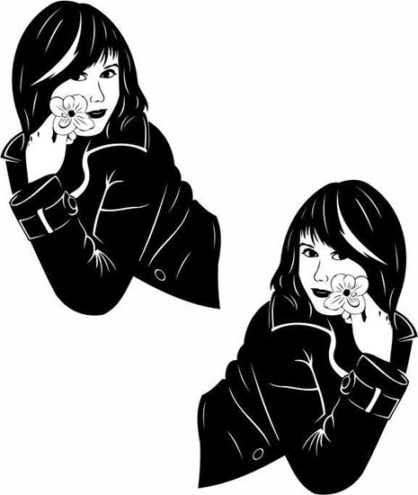 Picture of Girl panel Stickers / Decals