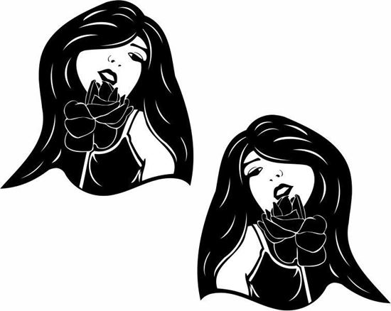 Picture of Girl panel Stickers / Decals