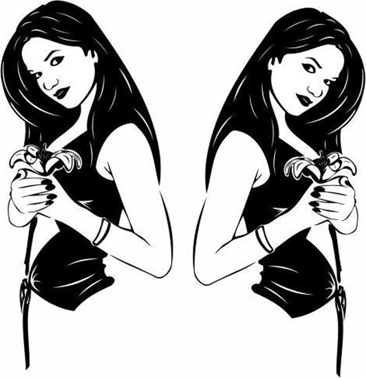 Picture of Girl panel Stickers / Decals