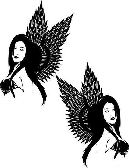 Picture of Girl panel Stickers / Decals