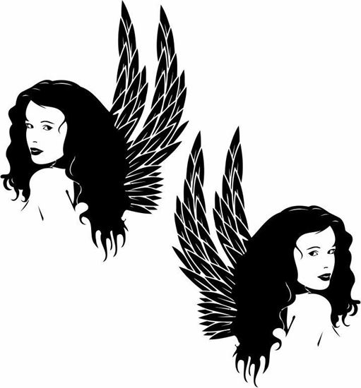 Picture of Girl panel Stickers / Decals