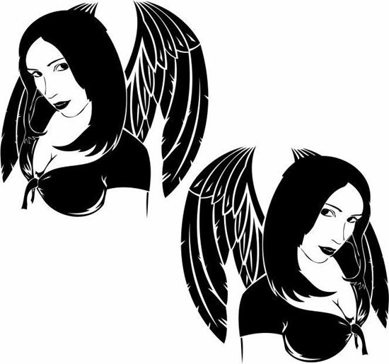 Picture of Girl panel Stickers / Decals