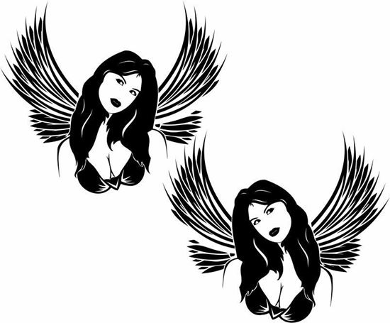 Picture of Girl panel Stickers / Decals
