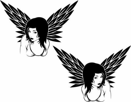 Picture of Girl panel Stickers / Decals