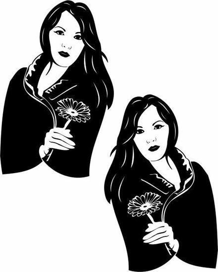 Picture of Girl panel Stickers / Decals