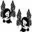 Picture of Girl panel Stickers / Decals