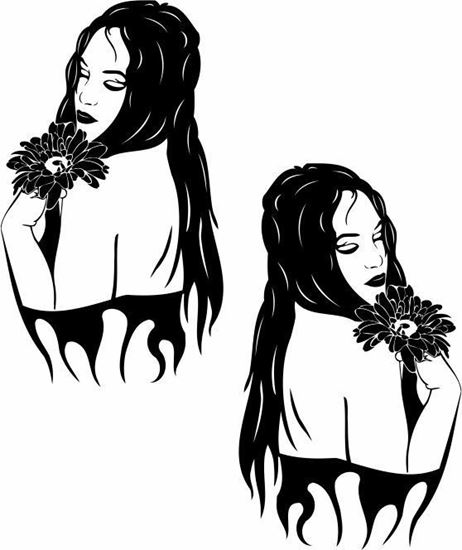 Picture of Girl panel Stickers / Decals
