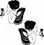 Picture of Girl panel Stickers / Decals