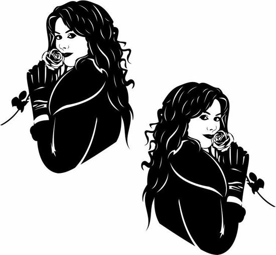 Picture of Girl panel Stickers / Decals