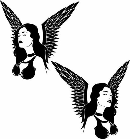 Picture of Girl panel Stickers / Decals