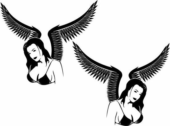 Picture of Girl panel Stickers / Decals