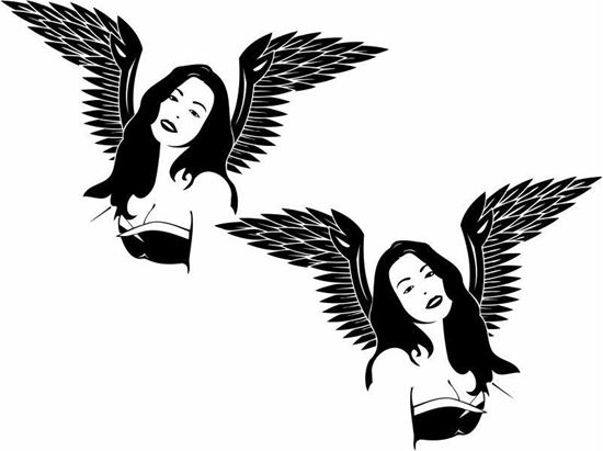 Picture of Girl panel Stickers / Decals